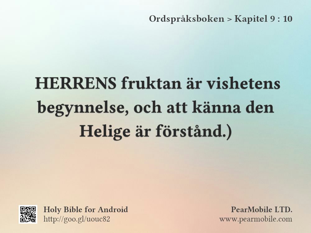 Ordspråksboken, Kapitel 9:10